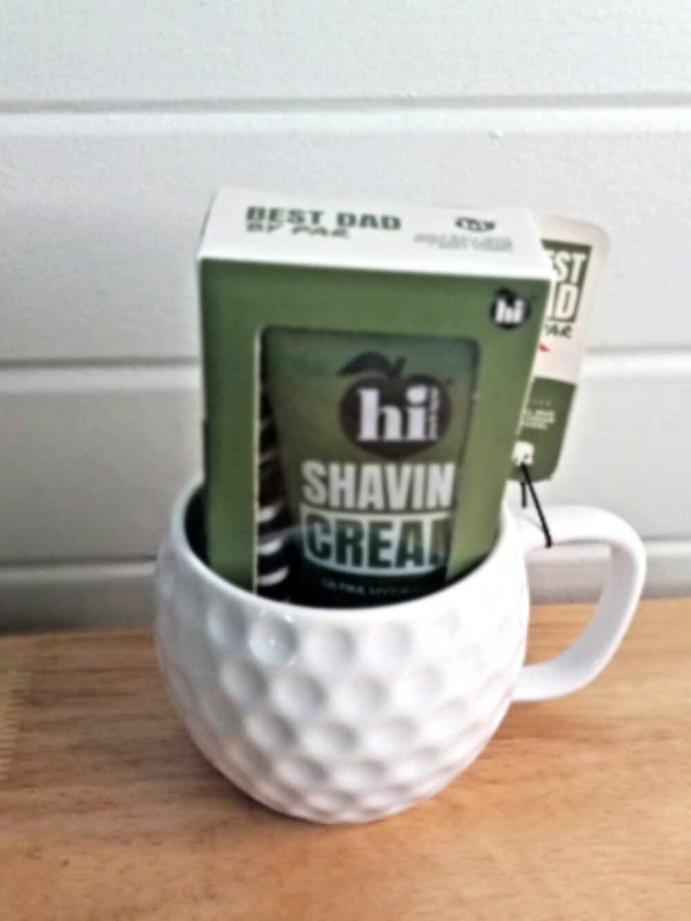 Golf Ball Mug Best Dad By Par Shaving Cream Gift Set Golfer Novelty NEW